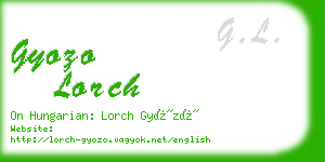 gyozo lorch business card